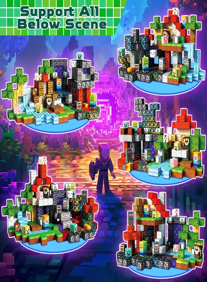 GraceDuck 300 PCS Magnetic Blocks - Magnetic Building Blocks, Stacking Magnets for Kids, Sensory Toy for STEM Montessori Sensory Toys for Kids 3+ Boys and Girls Christmas Birthday Gifts - Image 3